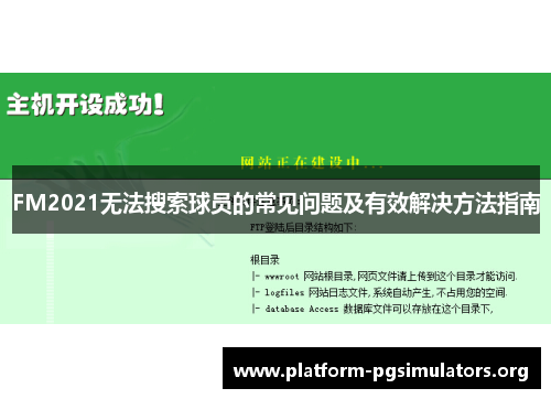 FM2021无法搜索球员的常见问题及有效解决方法指南